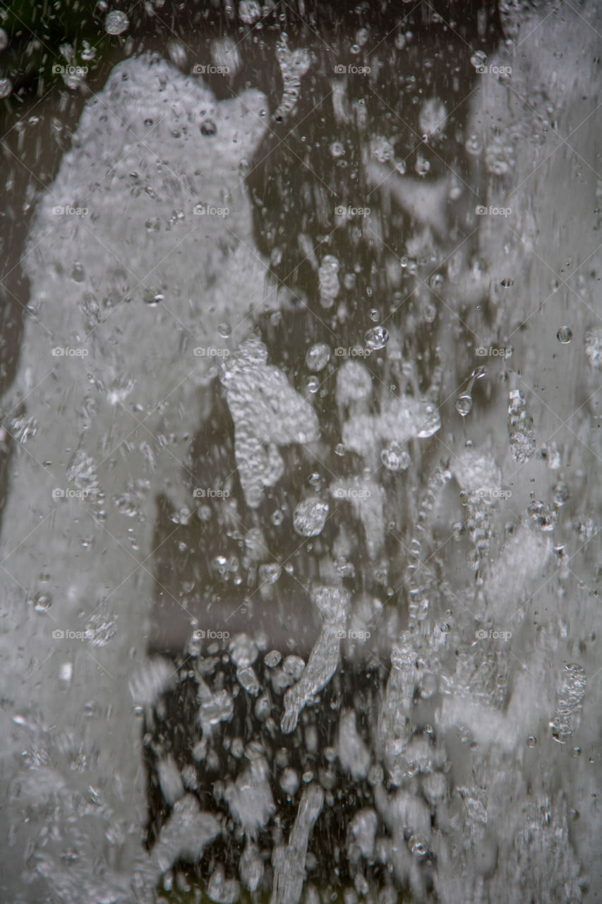 Water droplets in a fountain 