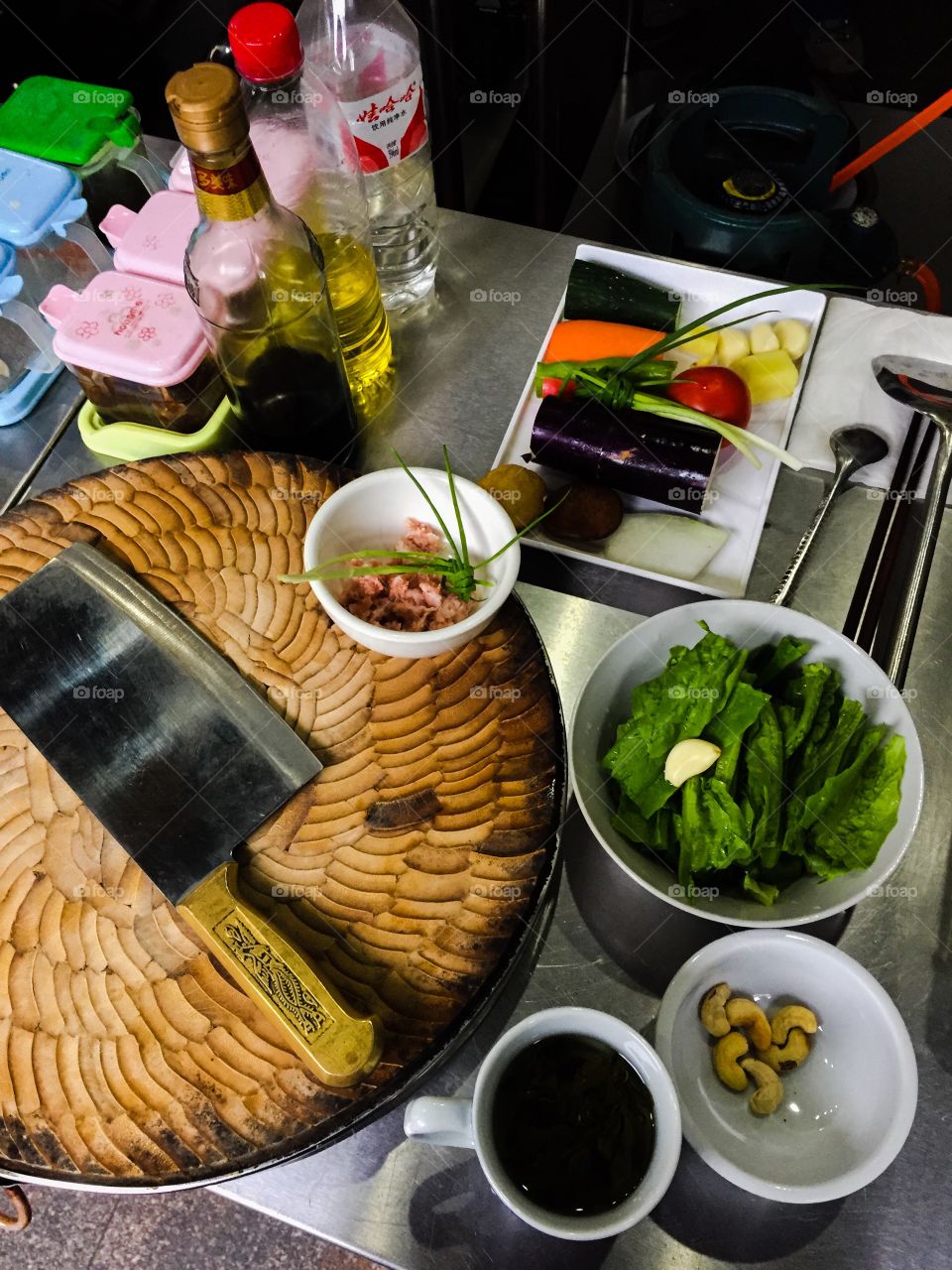Cooking class near Guilin.  We prepared dishes such as eggplant, beer battered fish, and dumplings -- all dishes native to the region.