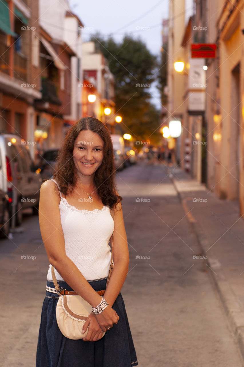 Evening walk in the town