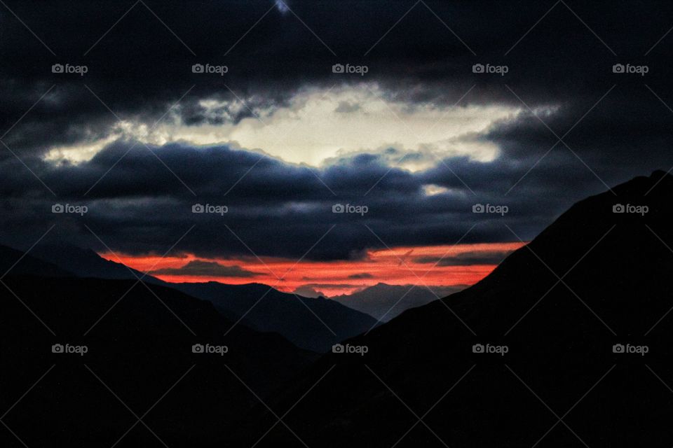 Sonnenuntergang Alpen