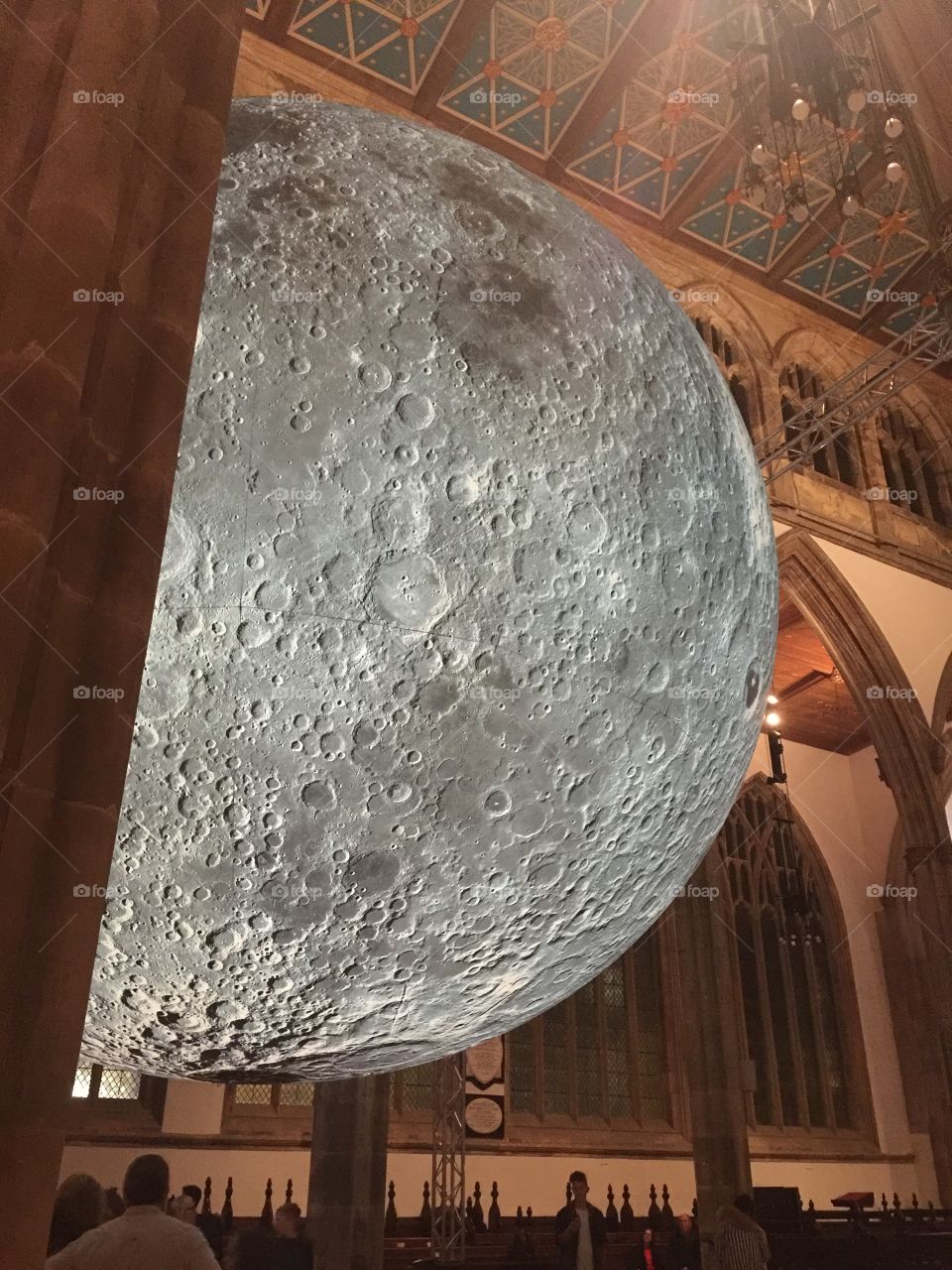 The moon visited the Minster (Hull Minster, moon exhibition 2018)