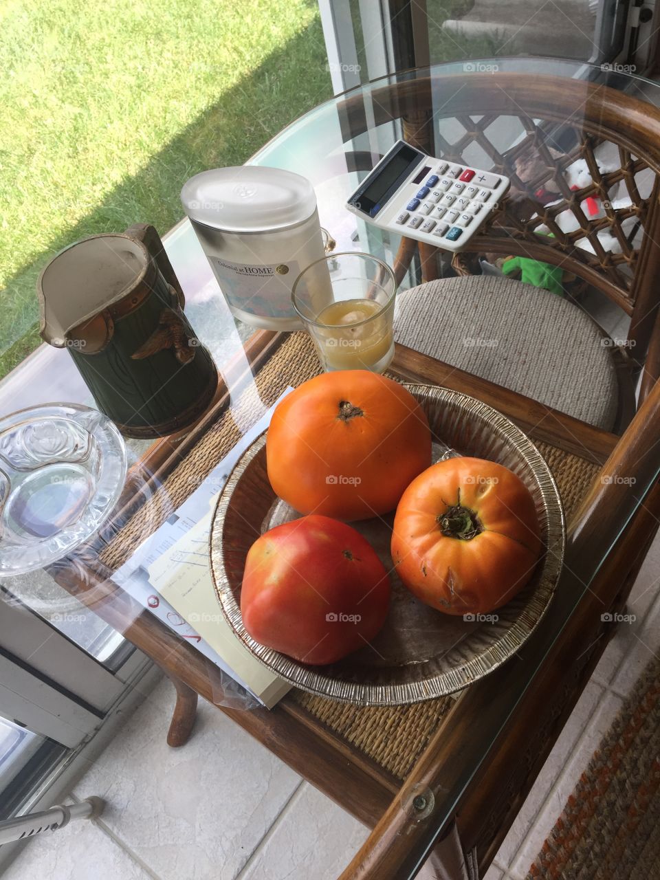 Tomatoes on the table