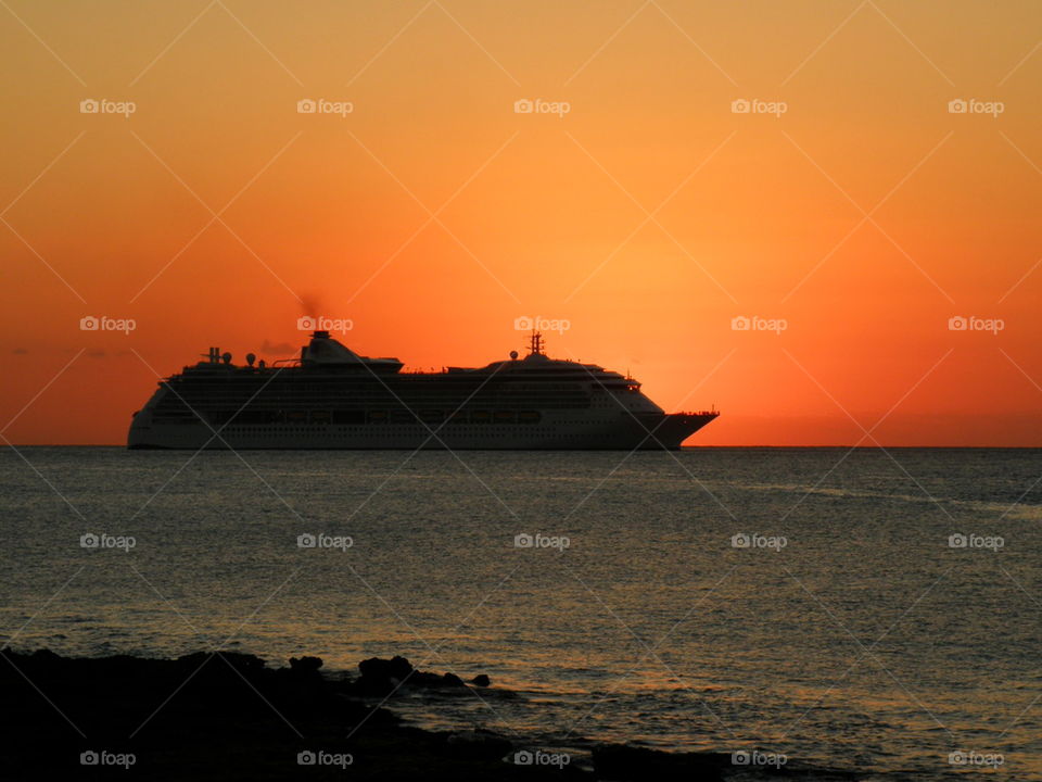 Sunset in the Caribbean