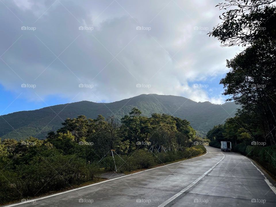 surrounded by clouds