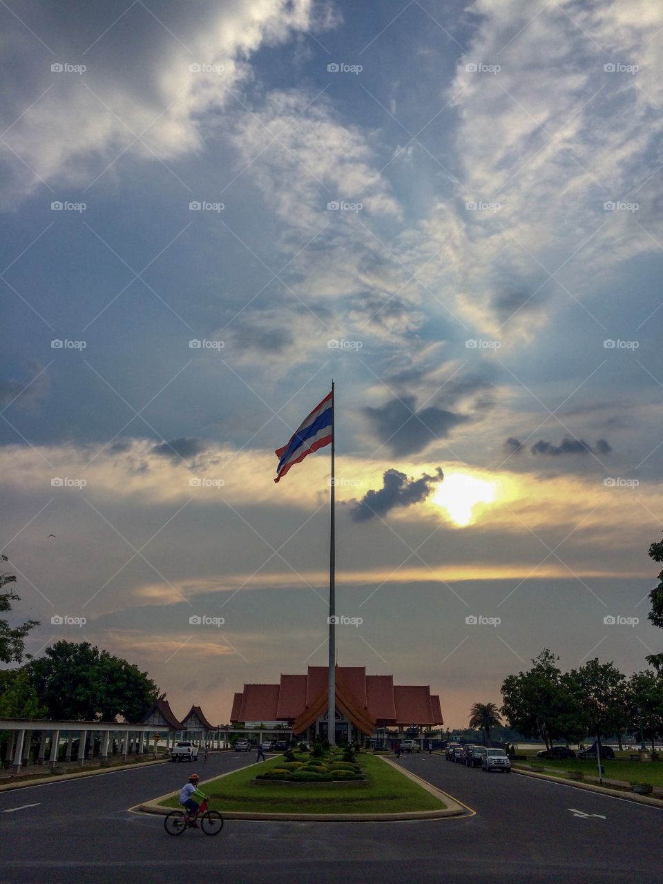 National Flag evening light