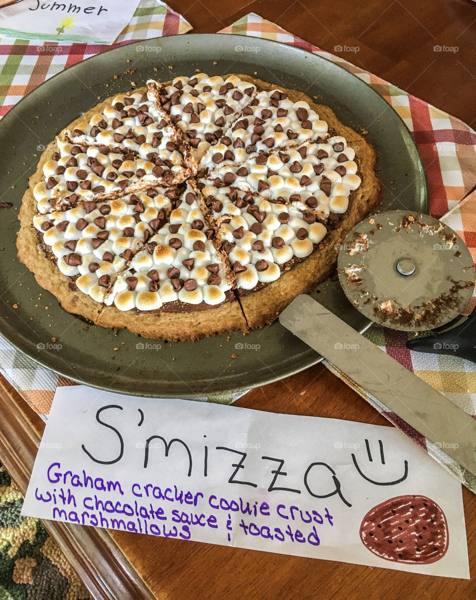 How about some S’Mizza?  A s’mores “pizza” was the winner of our s’mores bake-off. 