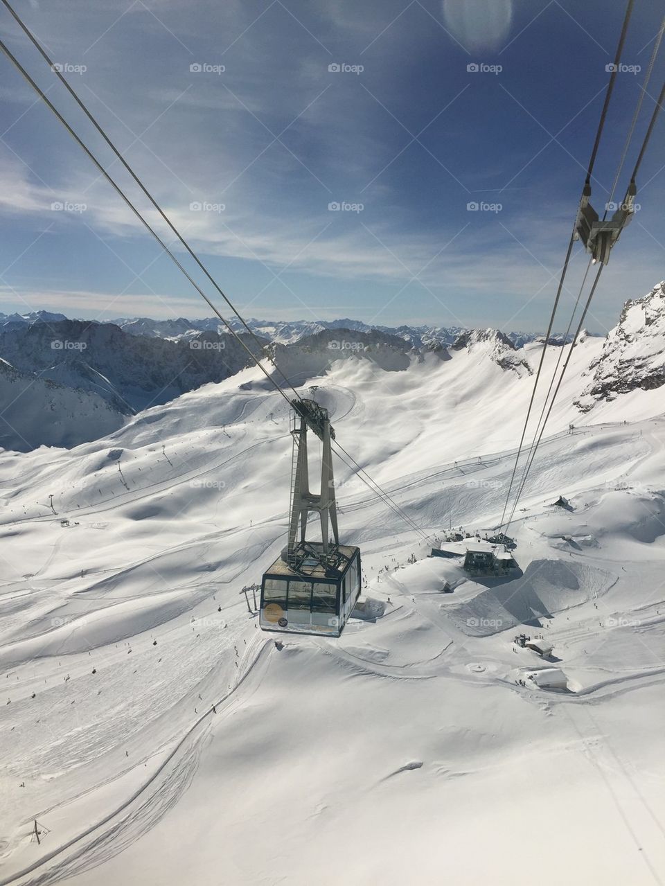 Cable car ride to the slopes