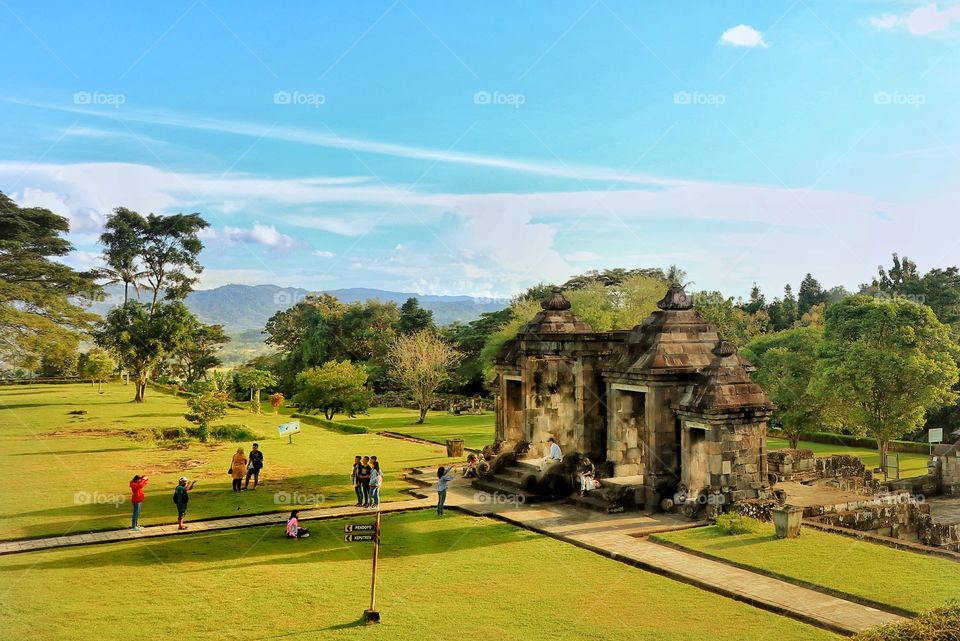 the gate to enter ratu boko archaelogical site, near Jogjakarta, Indonesia