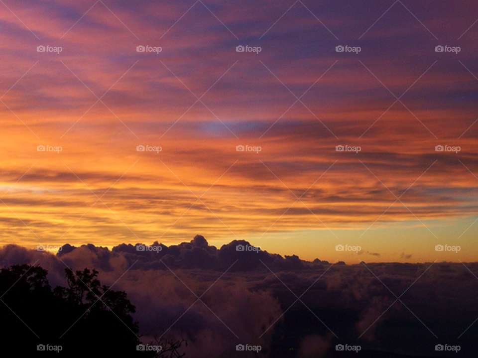 hawaii sky pink red by SmileItsJo