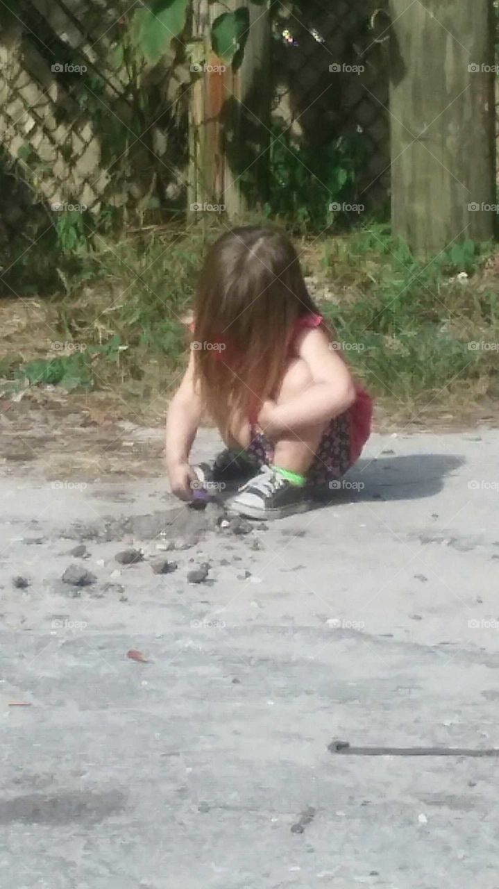 playing in the dirt