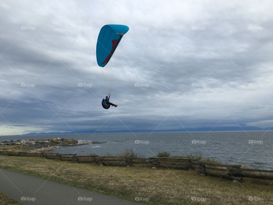 Paragliding on Dallas Rd , Victoria