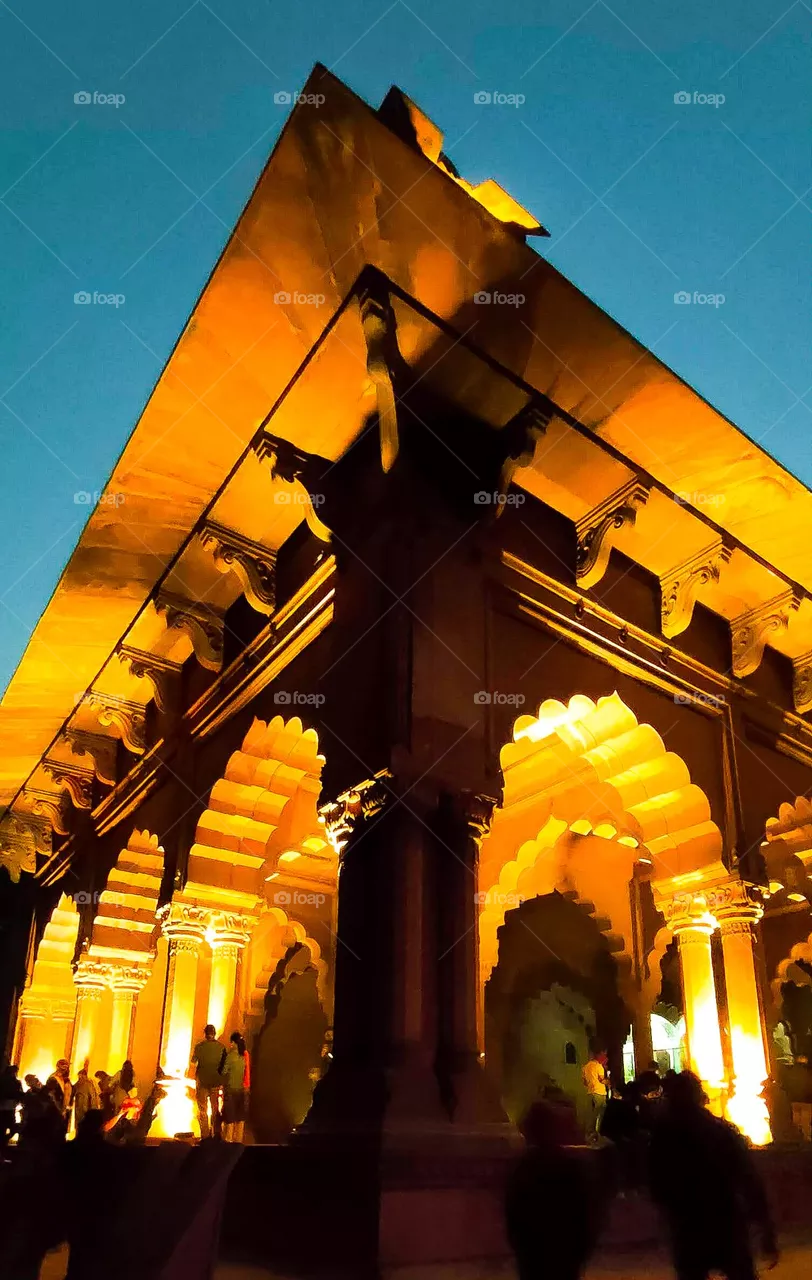 illuminated fort