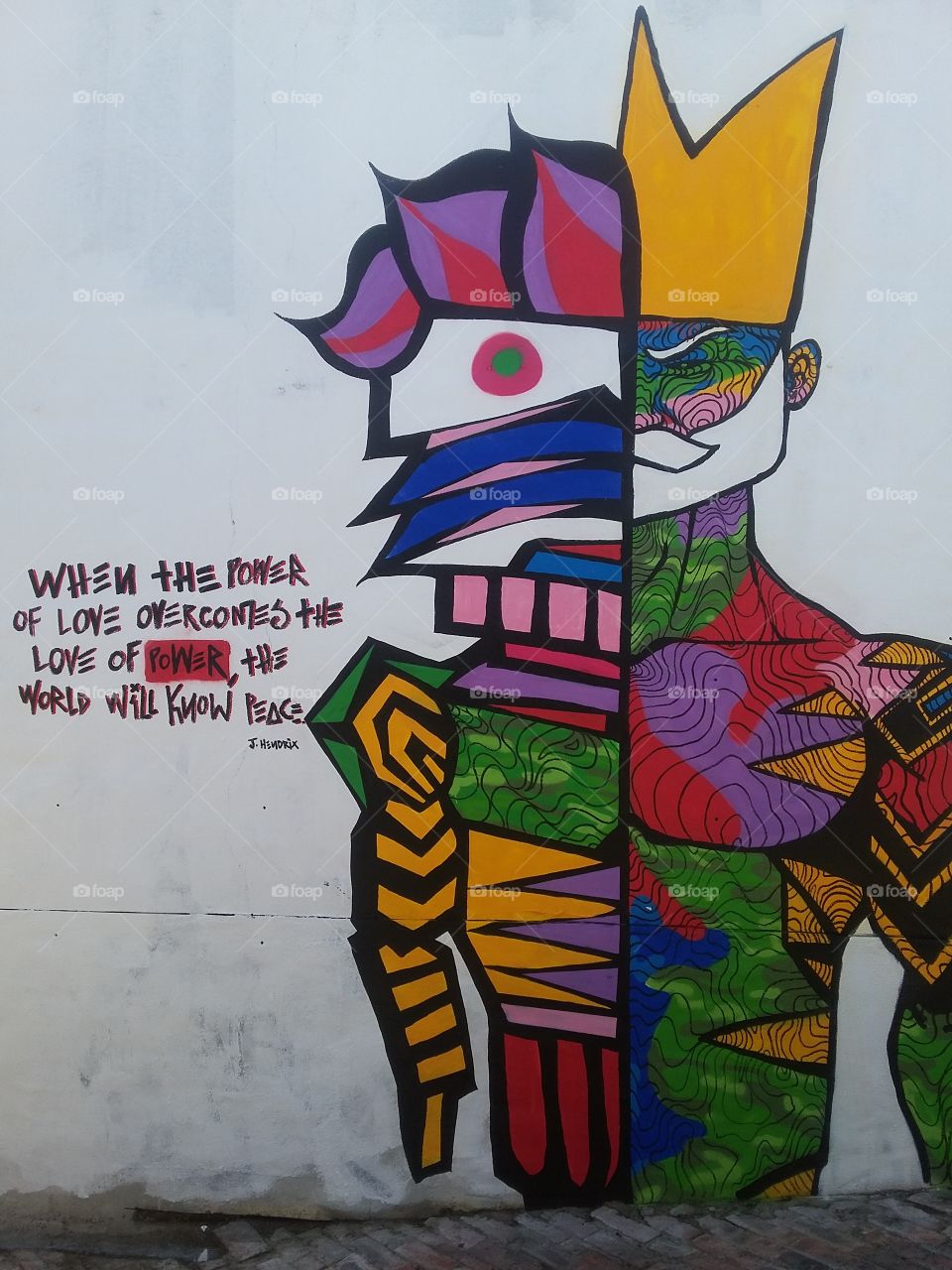 Graffiti with Jimi Hendrix quote