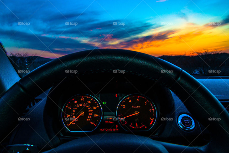 sunset bmw dashboard gauges by delvec