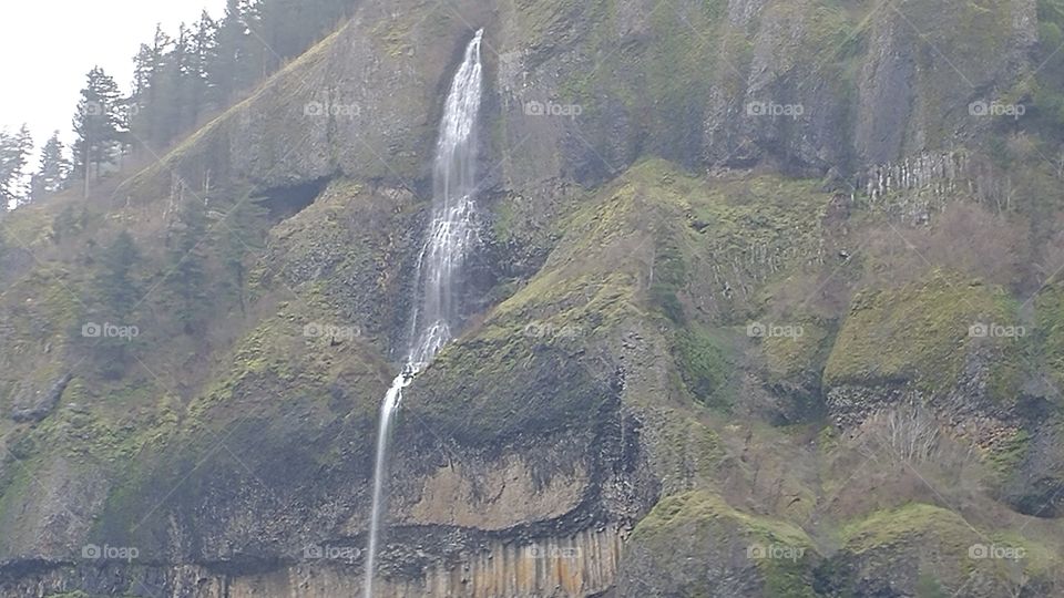 Water Pouring from Oregon Mountains