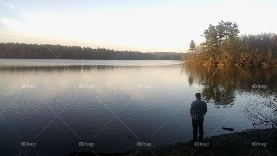 Lake, Water, Reflection, Landscape, No Person