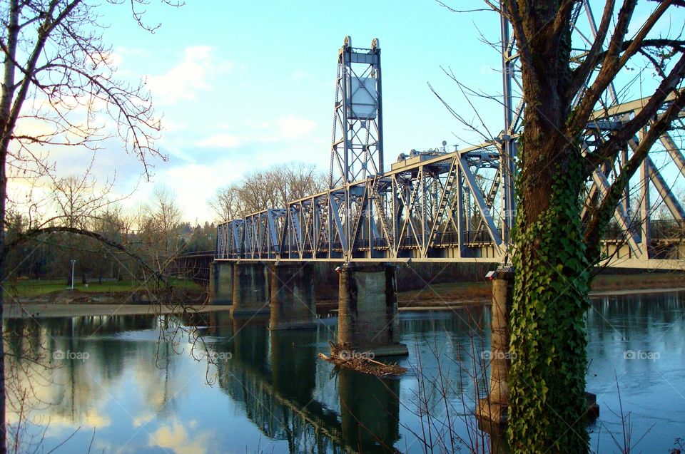 Salem bridge over river