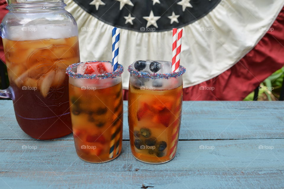 Fourth of July iced tea