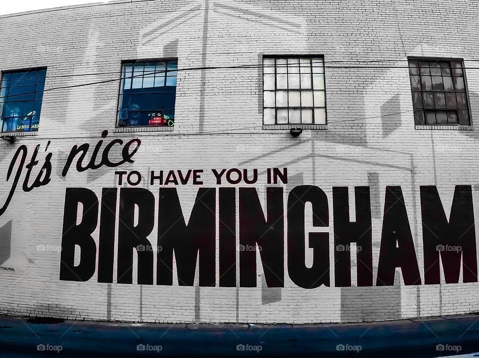 Took this pic in downtown Birmingham, AL. Birmingham has a lot of great architectural beauty and this is just one small sample of what my city has to offer. The writing in the wall says it all. 