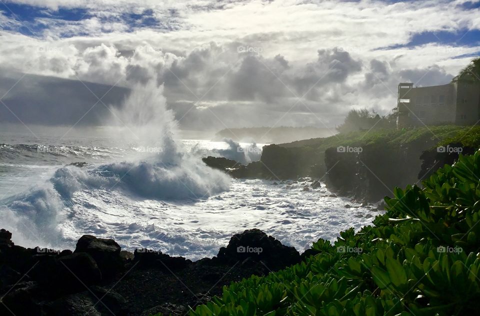 Big splash, big sea spray