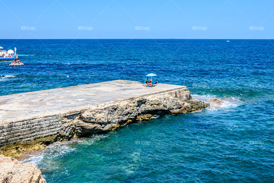 On the pier