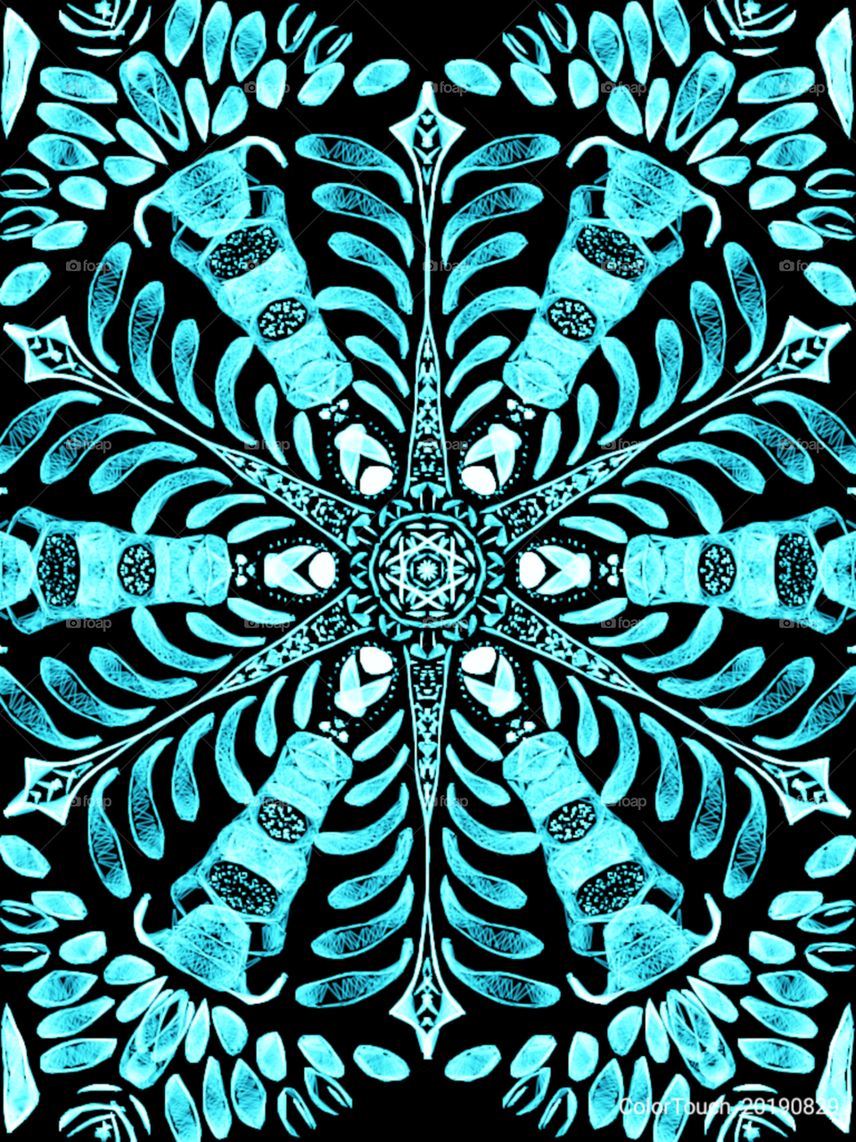 My Circular Reflectional Glowing Floral Design Pattern.