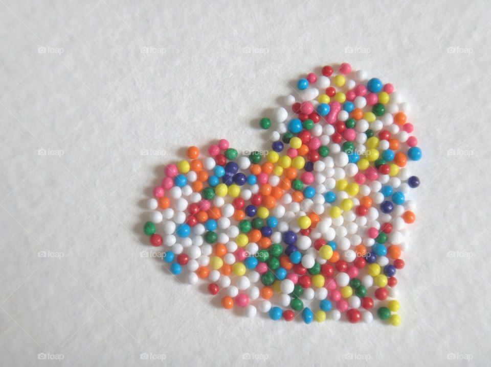 Heart shaped sugar sprinkles