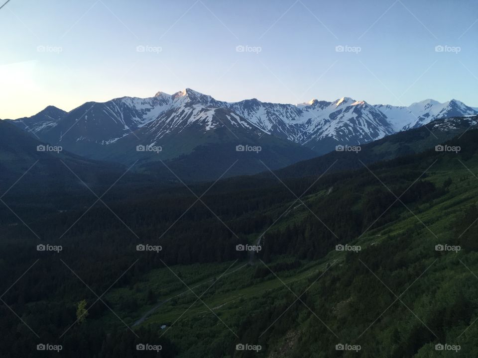 View of snowcapped mountain