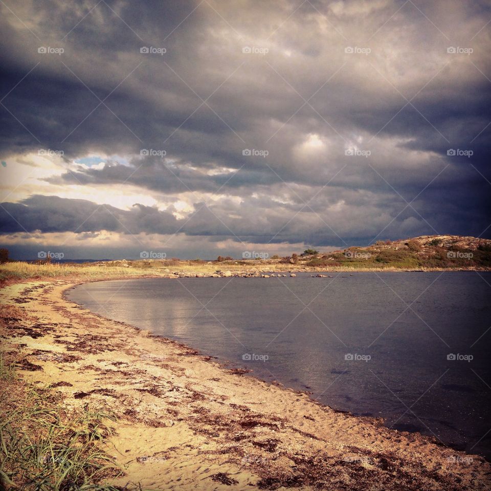 Stormy day is Sweden . Stormy day at Vrångo Island, Gothenburg archipelago, Sweden  