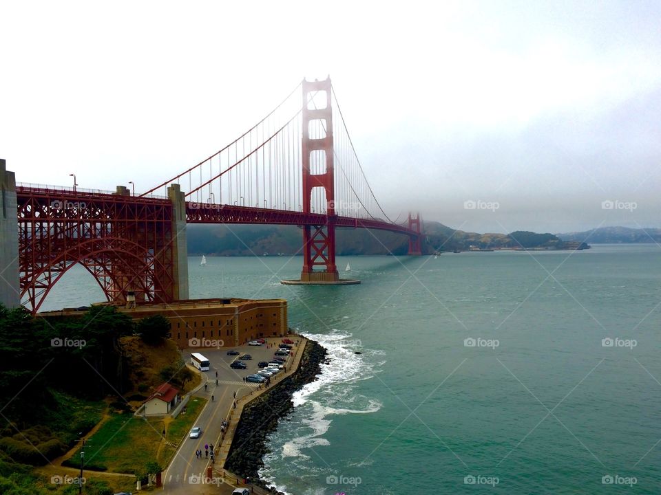 View of golden gate bridge in San Francisco