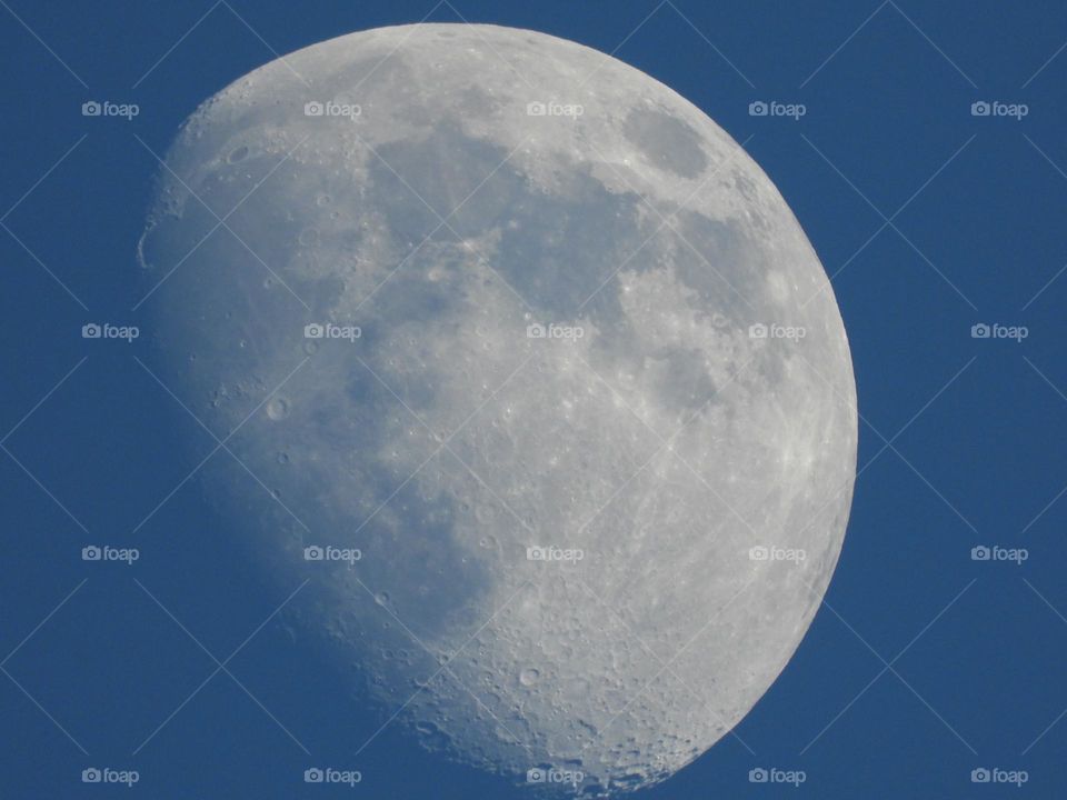 A close up of the moon