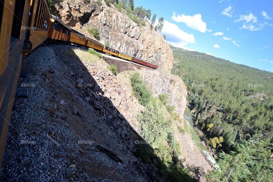 The historic Durango & Silverton Narrow Gauge Railroad travels 45.4 miles one way during summer months. 