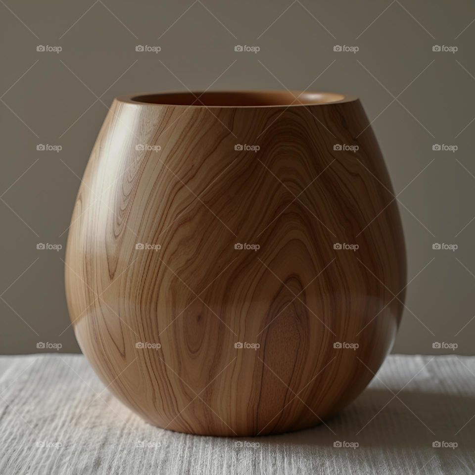 wooden pot