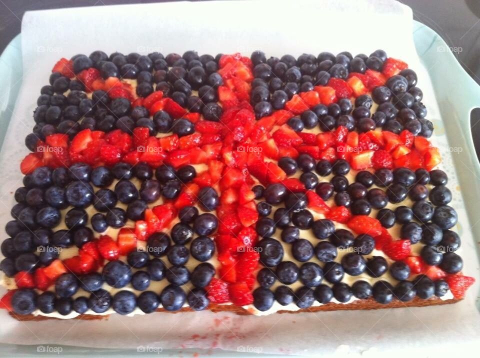 Union Jack flag cake 