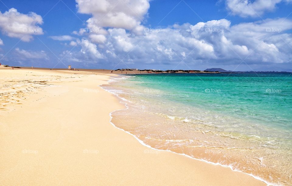 corralejo beach on fuerteventura canary island in spain