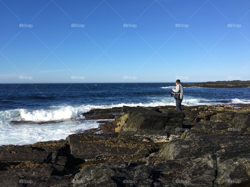 Man on the seashore 