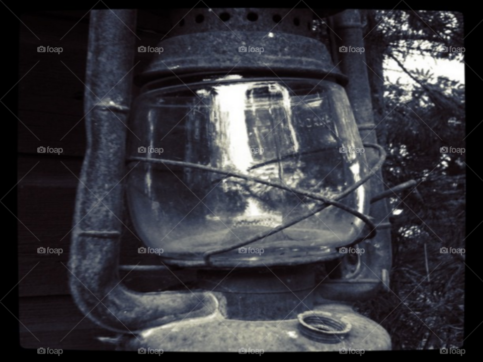 Antique Lantern in Black and White