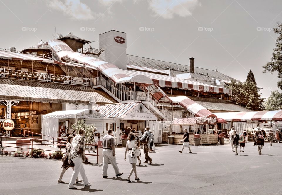 Saratoga 150. Historic and beautiful Saratoga Race Course. The oldest racetrack in America. Opening day during Saratoga 150
Zazzle