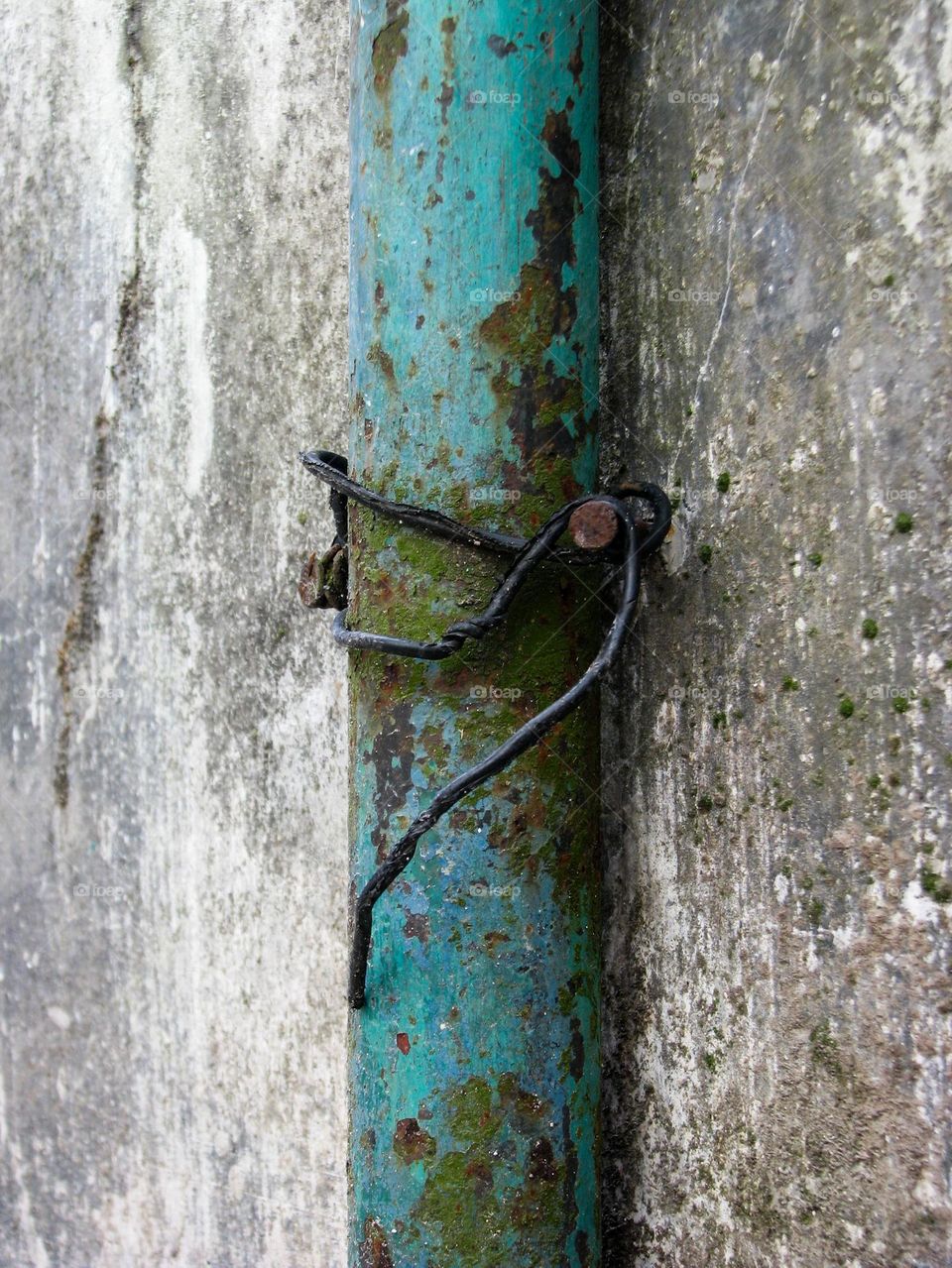 Close-up of old rusty metal door