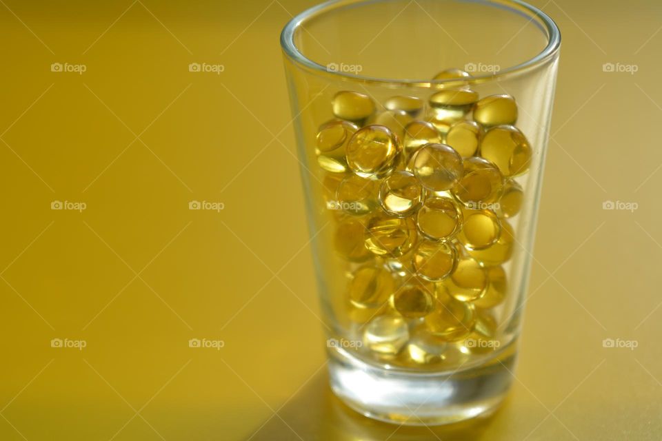 vitamins capsules oil round beautiful texture
