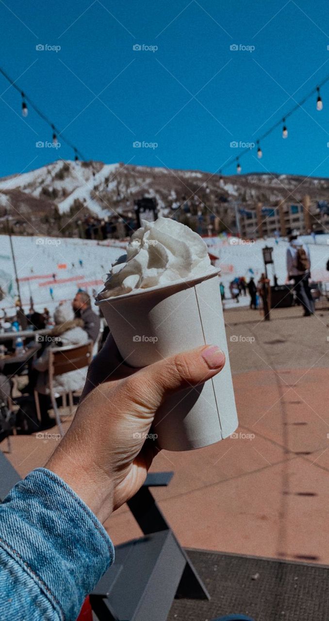 Hot Chocolate in Steamboat Springs, Colorado - Winter Ski Season