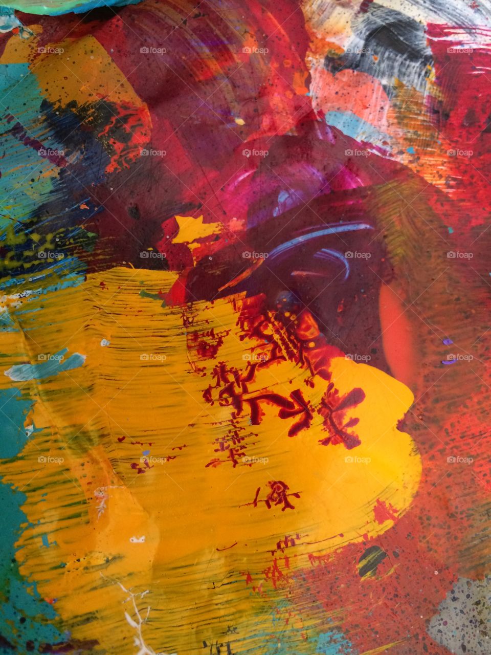 Close-up of painters palette