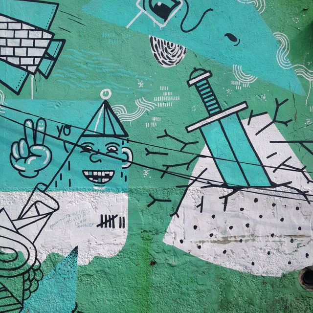 Street art mural - detail
