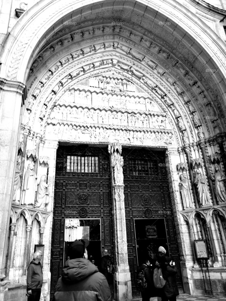 Santa Iglesia Catedral Primada building in Toledo, Spain Madrid, beautiful architecture and design in its structure