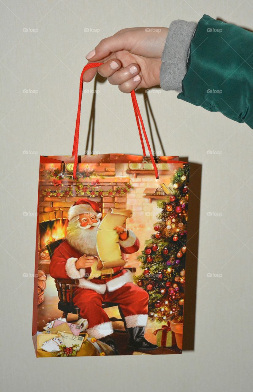 Woman, Shopping, Christmas, Bag, People