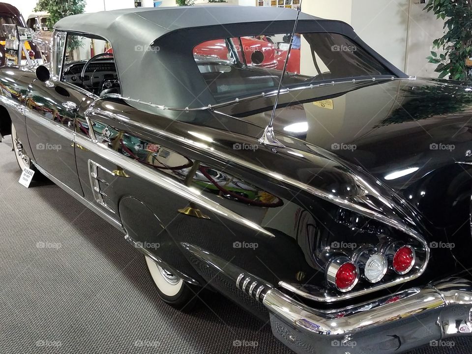 1958 Black Chevrolet Convertible