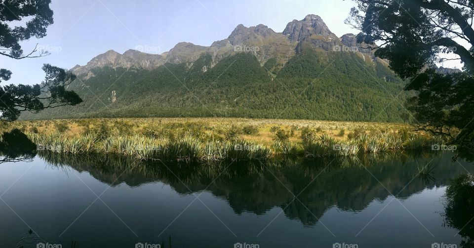 Mirror lakes, fiordland, New Zealand, February 2017