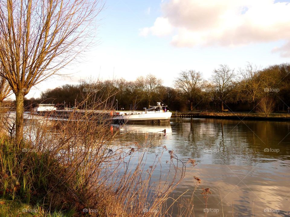 boat on river