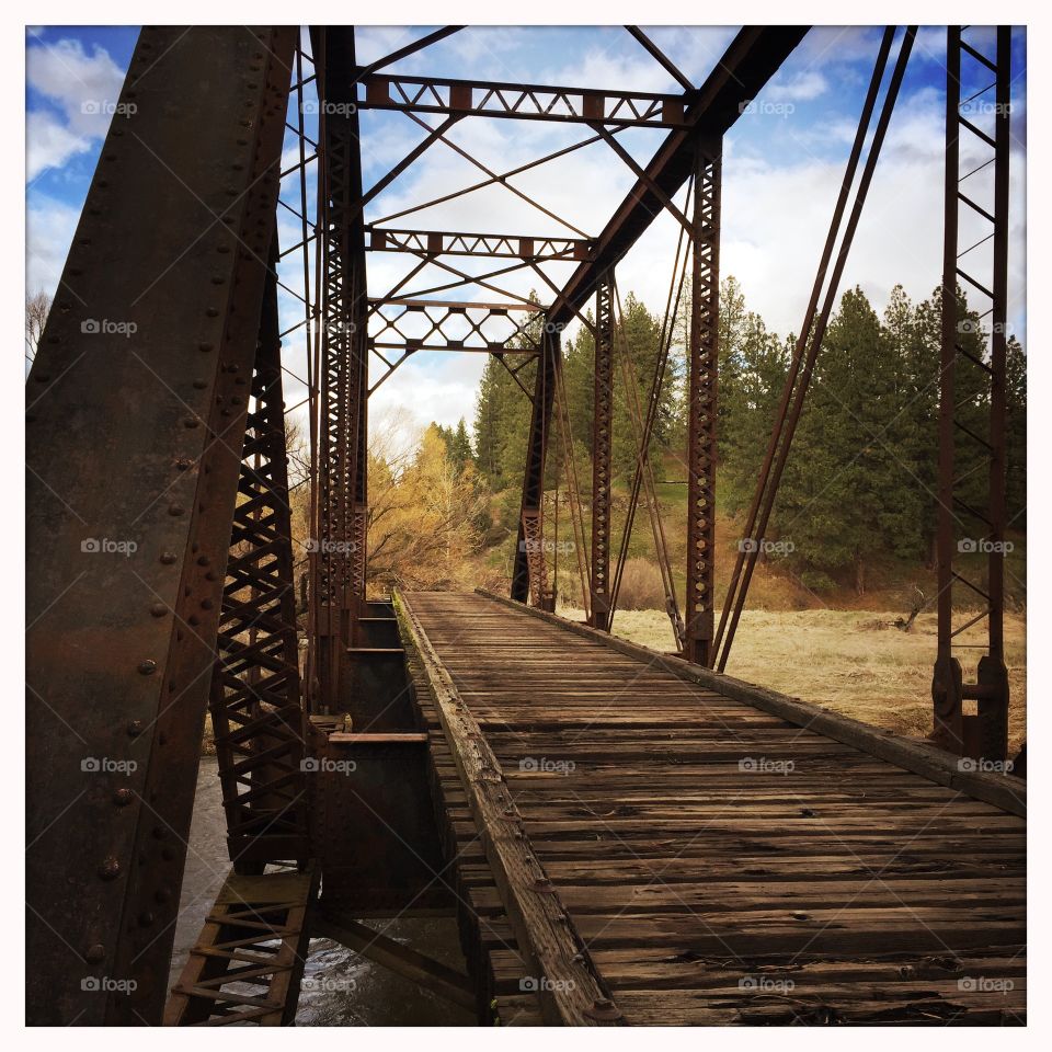 Abandoned train bridge 