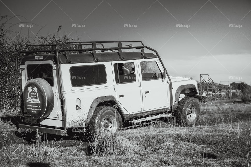 4x4 Car climbing a mountain 